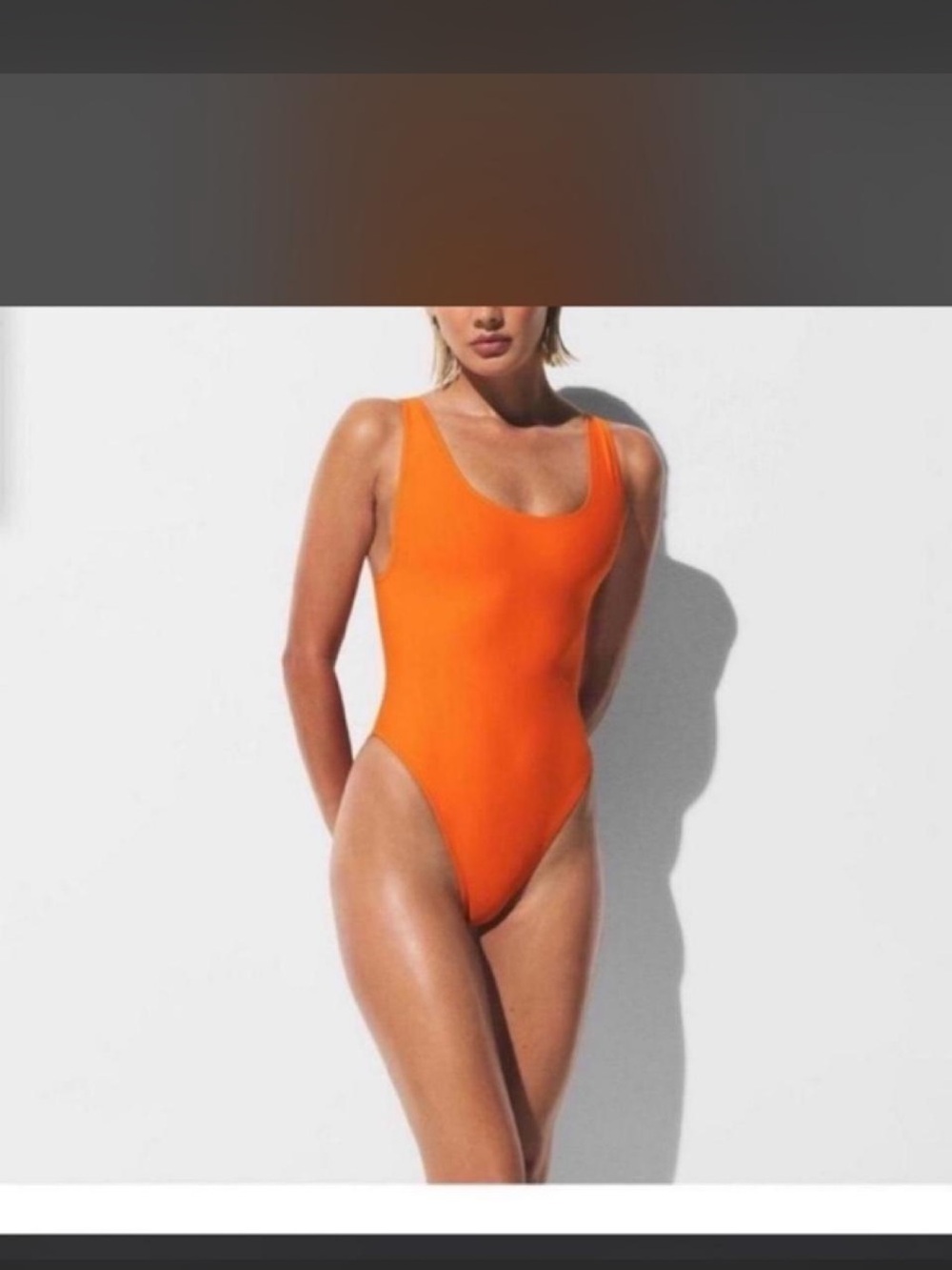 Skims Sleek Orange One-Piece Swimsuit - Women's Swim